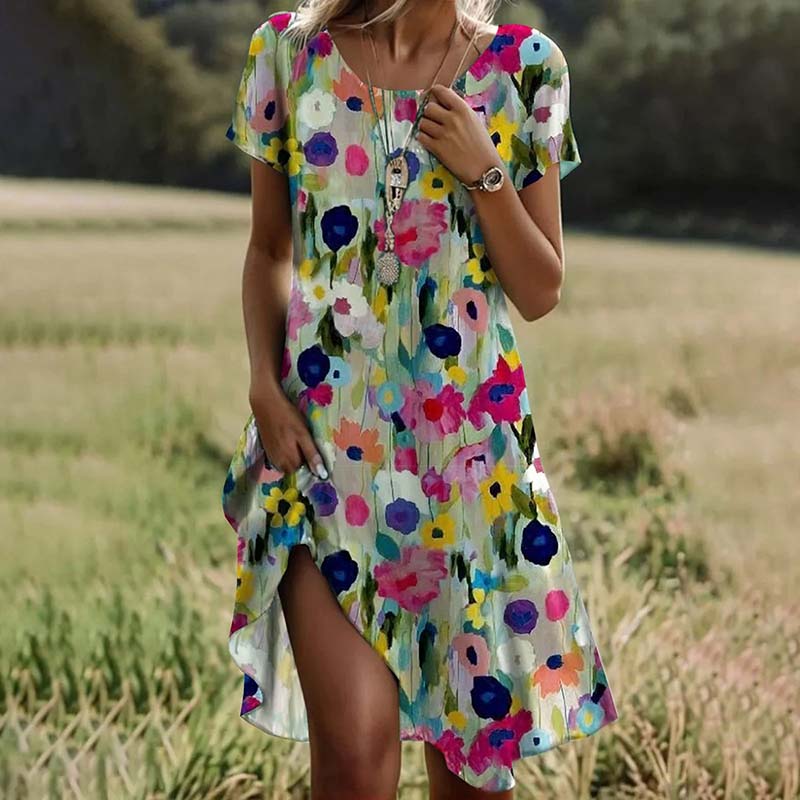 Luna™ | Kleurrijke bloemenjurk