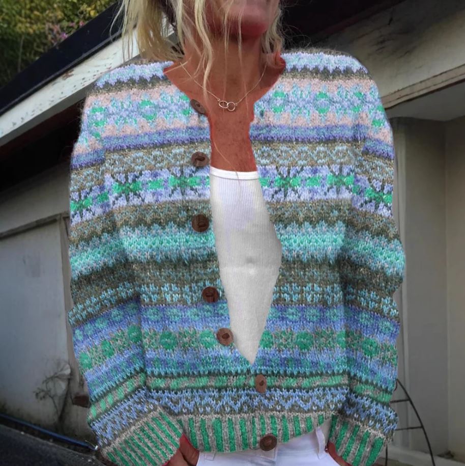 Luka™ - Blauw vest met print