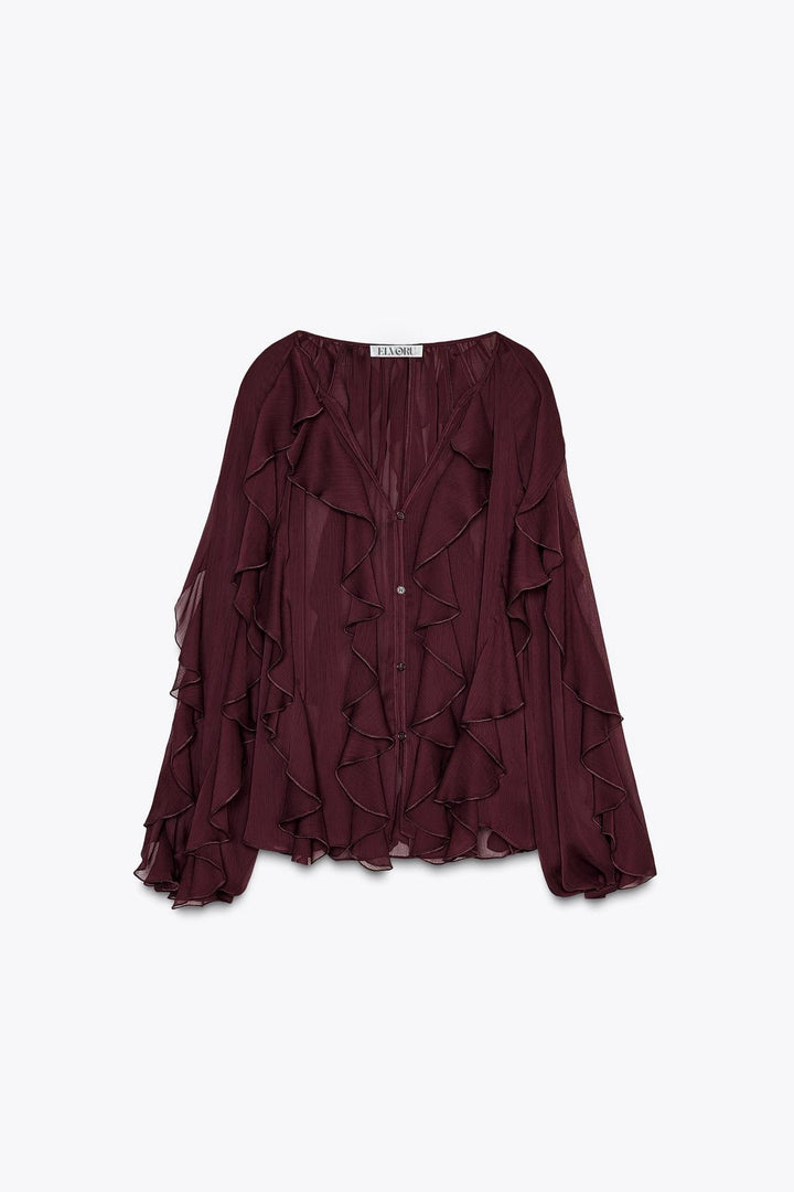 Vera™ - Elegante Ruffle Blouse