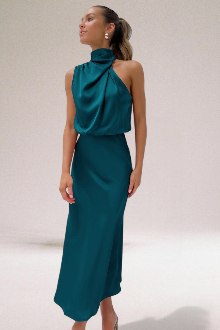 Flavia™ - Glamoureuze Satijnen Jurk