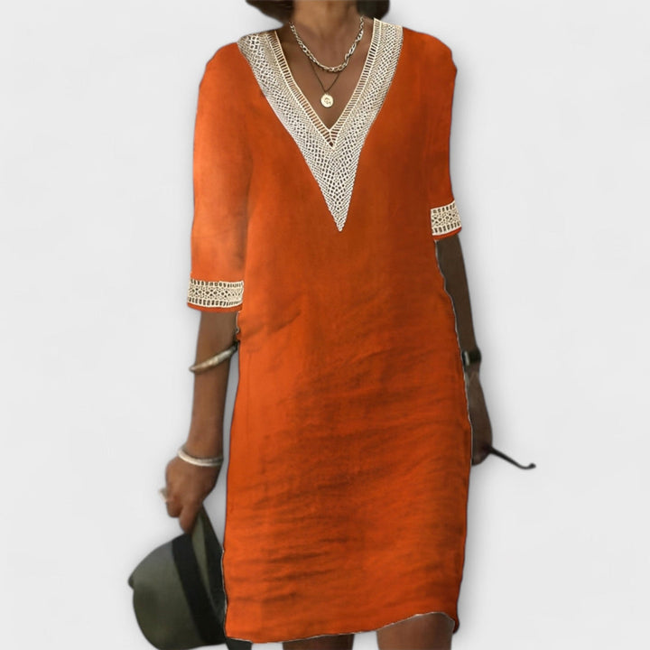 Emelia™ - Elegante Linnen Jurk