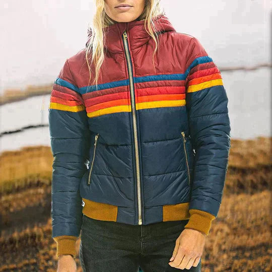 Sanne™ - Retro Parka met Imitatiebont Capuchon voor Dames
