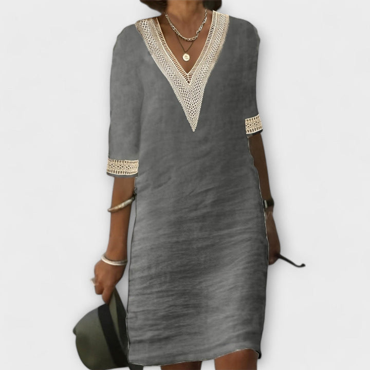 Emelia™ - Elegante Linnen Jurk