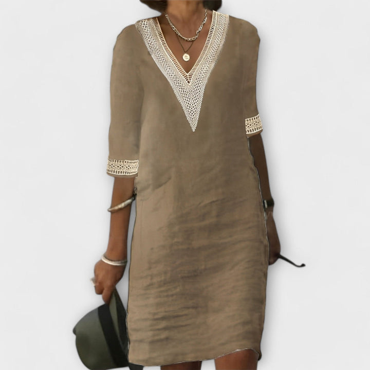 Emelia™ - Elegante Linnen Jurk
