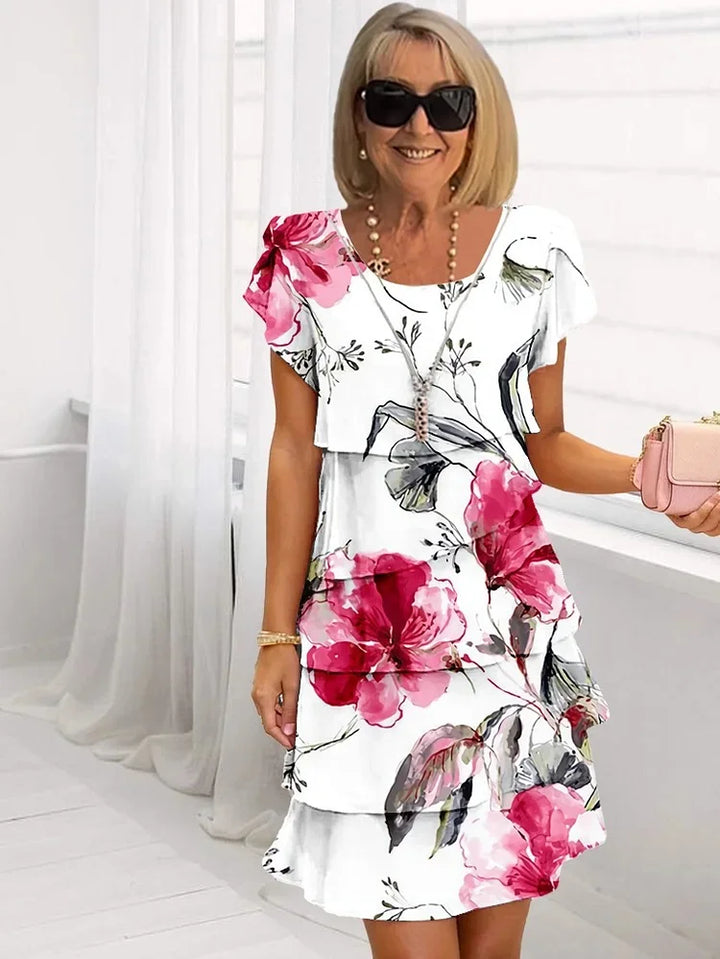 Émilie™ – Elegante Maxi-jurk met Bloemen