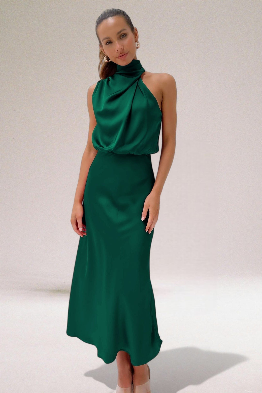 Flavia™ - Glamoureuze Satijnen Jurk