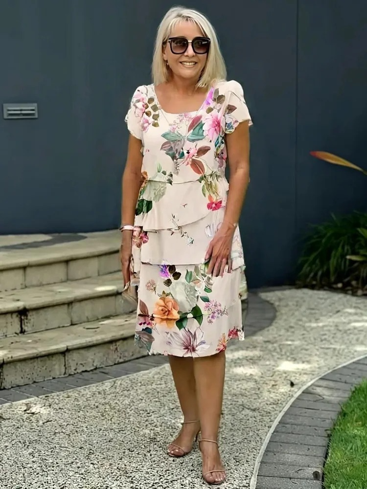 Émilie™ – Elegante Maxi-jurk met Bloemen