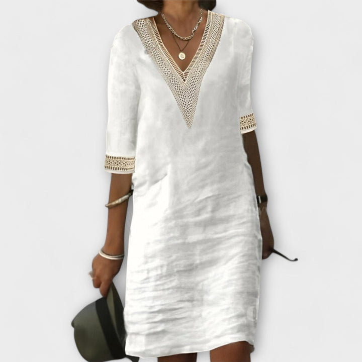 Emelia™ - Elegante Linnen Jurk
