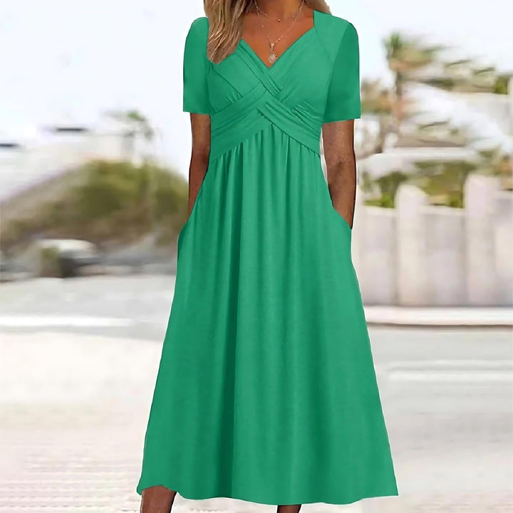 Mila™ - Elegante Midi-jurk met Buikbedekking