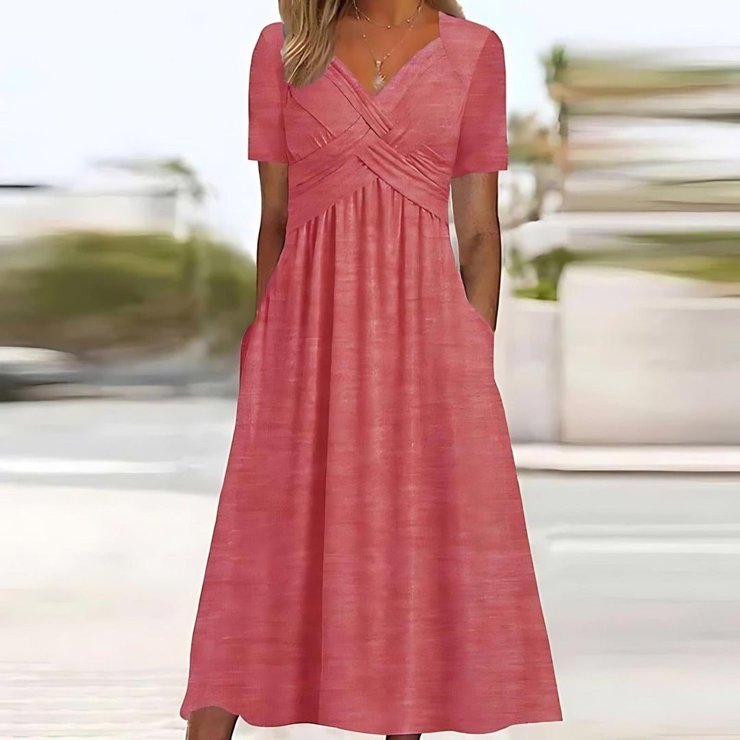 Mila™ - Elegante Midi-jurk met Buikbedekking