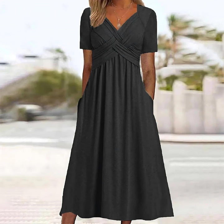 Mila™ - Elegante Midi-jurk met Buikbedekking