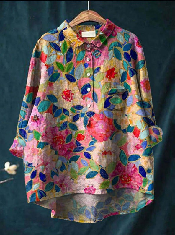 Eloise™ - Klassieke Blouse met Bloemenprint