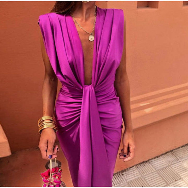 Lyanna™ - Elegante Jurk met Diepe Halslijn