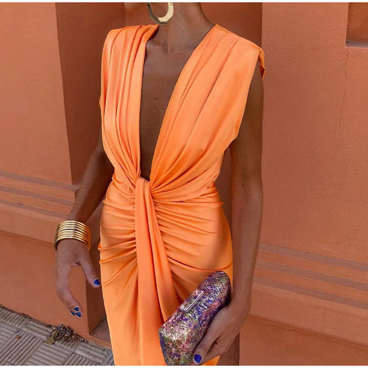 Lyanna™ - Elegante Jurk met Diepe Halslijn