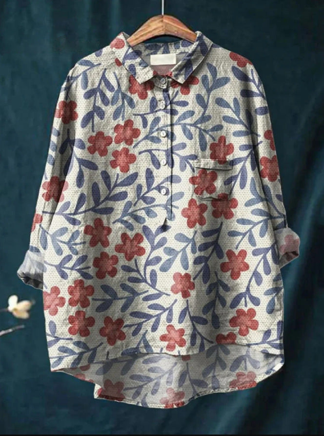 Eloise™ - Klassieke Blouse met Bloemenprint