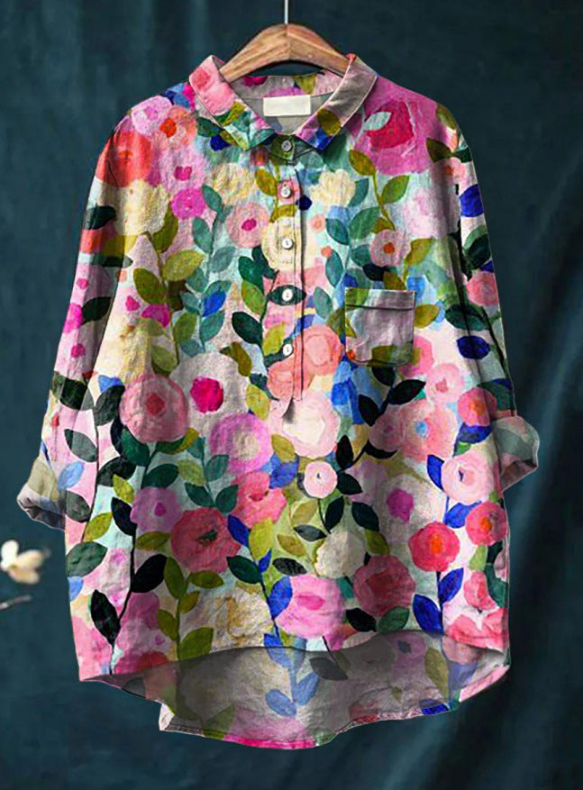 Eloise™ - Klassieke Blouse met Bloemenprint