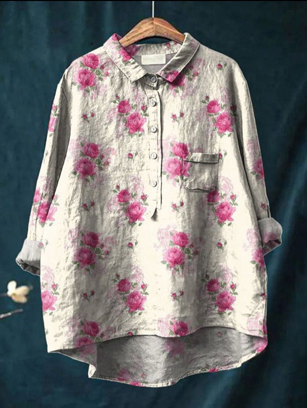 Eloise™ - Klassieke Blouse met Bloemenprint