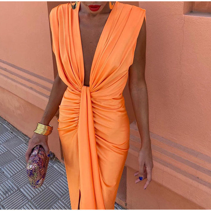 Lyanna™ - Elegante Jurk met Diepe Halslijn