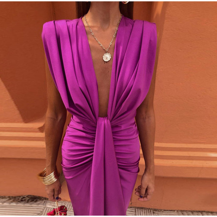 Lyanna™ - Elegante Jurk met Diepe Halslijn
