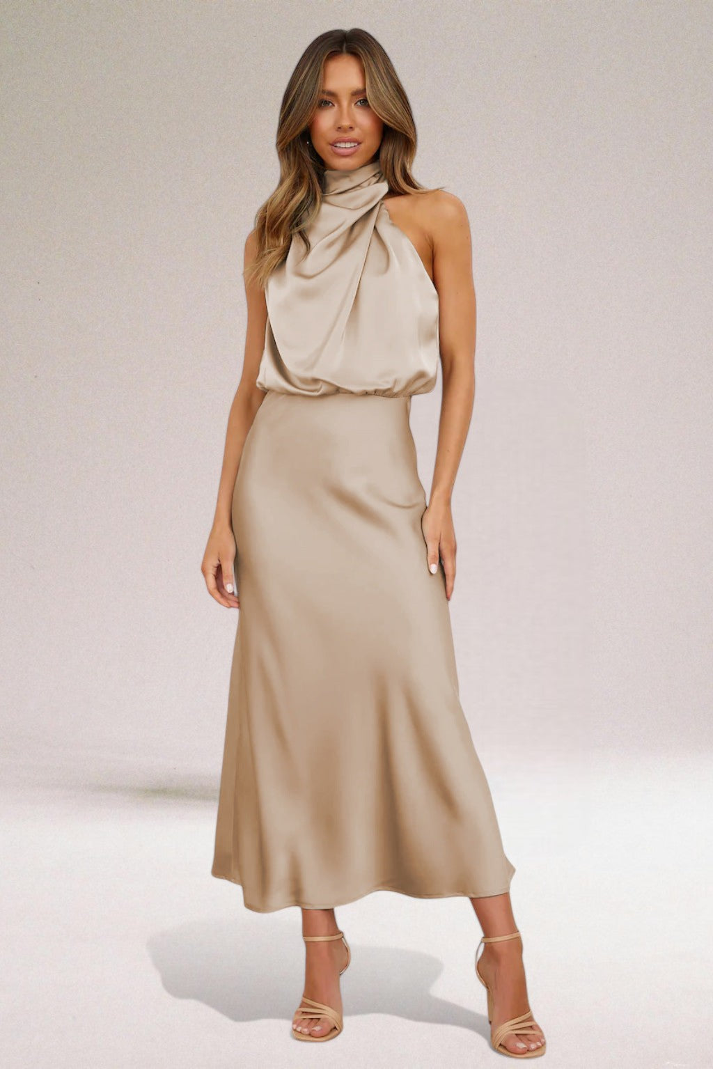 Flavia™ - Glamoureuze Satijnen Jurk