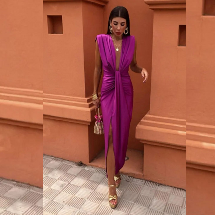 Lyanna™ - Elegante Jurk met Diepe Halslijn