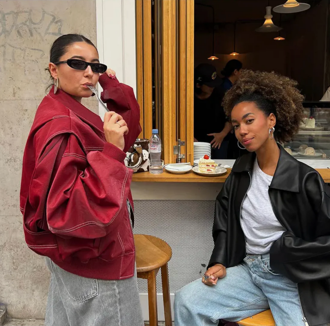 Faye™ - Oversized Leren Jack