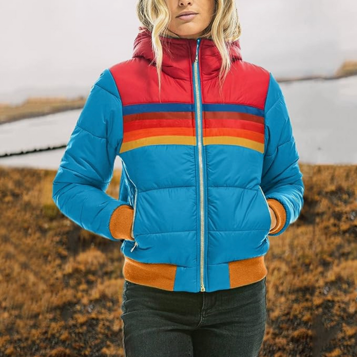 Sanne™ - Retro Parka met Imitatiebont Capuchon voor Dames