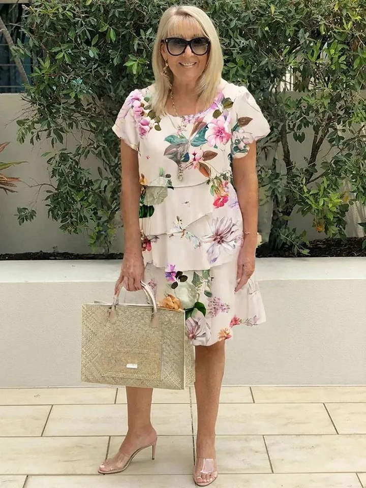 Émilie™ – Elegante Maxi-jurk met Bloemen