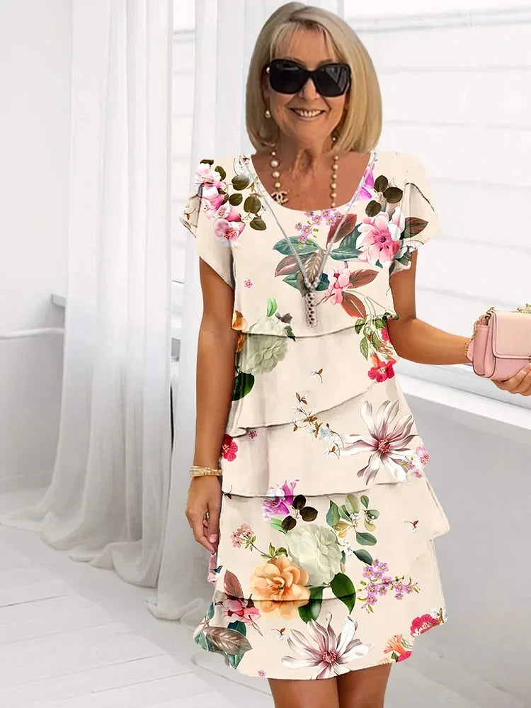 Émilie™ – Elegante Maxi-jurk met Bloemen
