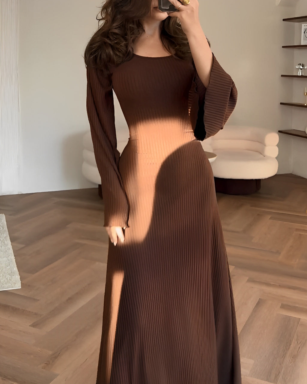 Mandy™ - Elegante Gebreide Maxi Jurk