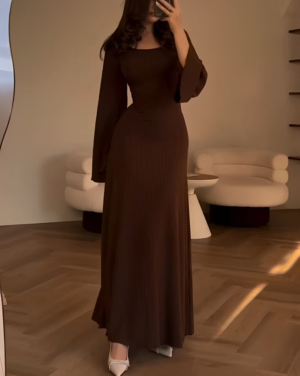 Mandy™ - Elegante Gebreide Maxi Jurk