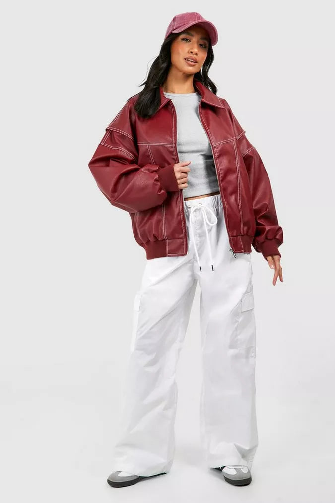 Faye™ - Oversized Leren Jack