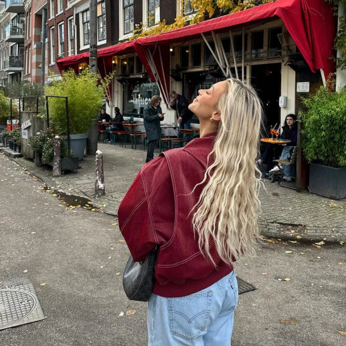 Faye™ - Oversized Leren Jack